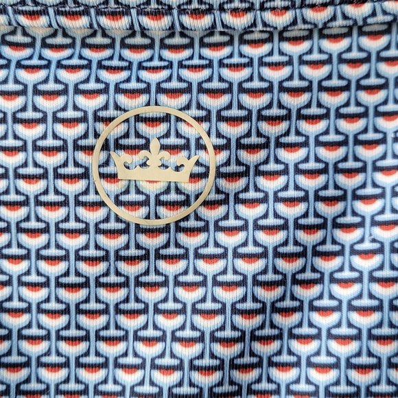 Peter Millar Women's Sleeveless Golf Polo top Collar Buttons Blue Size XL - Picture 4 of 12